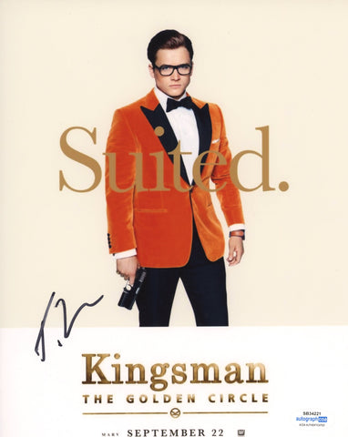 Taron Egerton Kingsman Signed Autograph 8x10 Photo ACOA