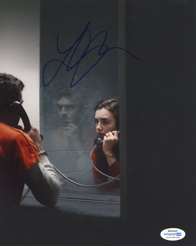 Lily Collins Extremely Wicked Signed Autograph 8x10 Photo ACOA