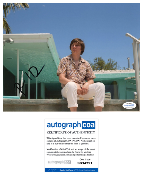 Paul Dano Love & Mercy Signed Autograph 8x10 Photo ACOA