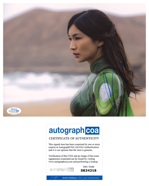 Gemma Chan Eternals Signed Autograph 8x10 Photo ACOA