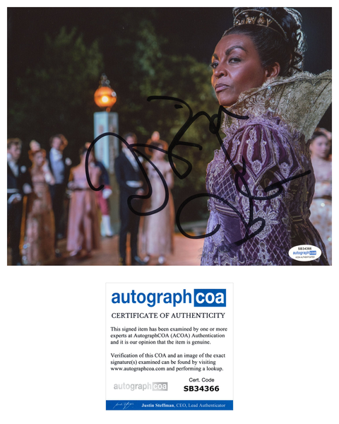 Adjoa Andoh Bridgerton Signed Autograph 8x10 Photo ACOA