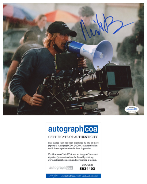 Michael Bay Transformers Signed Autograph 8x10 Photo ACOA