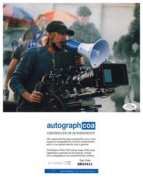 Michael Bay Transformers Signed Autograph 8x10 Photo ACOA