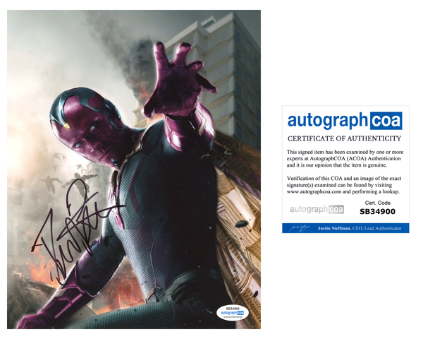 Paul Bettany Avengers Wandavision Signed Autograph 8x10 Photo ACOA