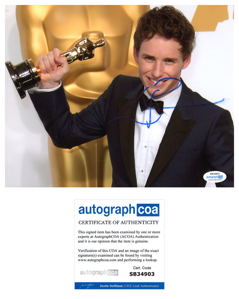 Eddie Redmayne Fantastic Beasts Signed Autograph 8x10 Photo ACOA