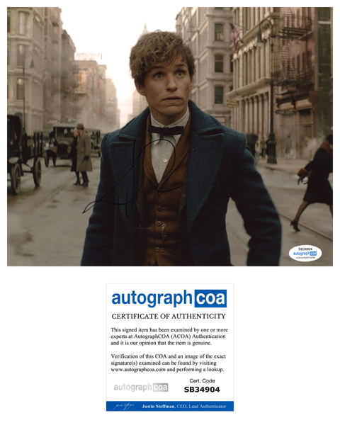 Eddie Redmayne Fantastic Beasts Signed Autograph 8x10 Photo ACOA