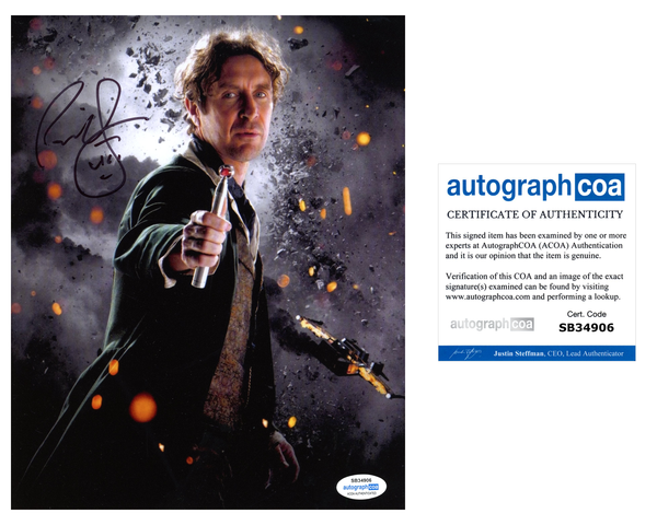 Paul McGann Doctor Who Signed Autograph 8x10 Photo ACOA