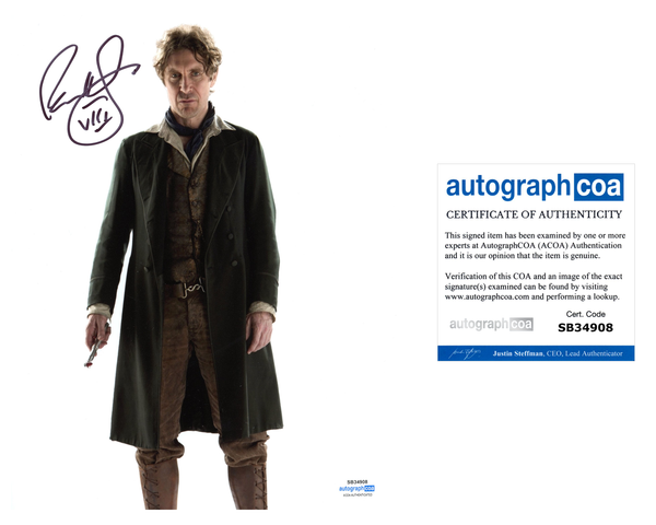 Paul McGann Doctor Who Signed Autograph 8x10 Photo ACOA