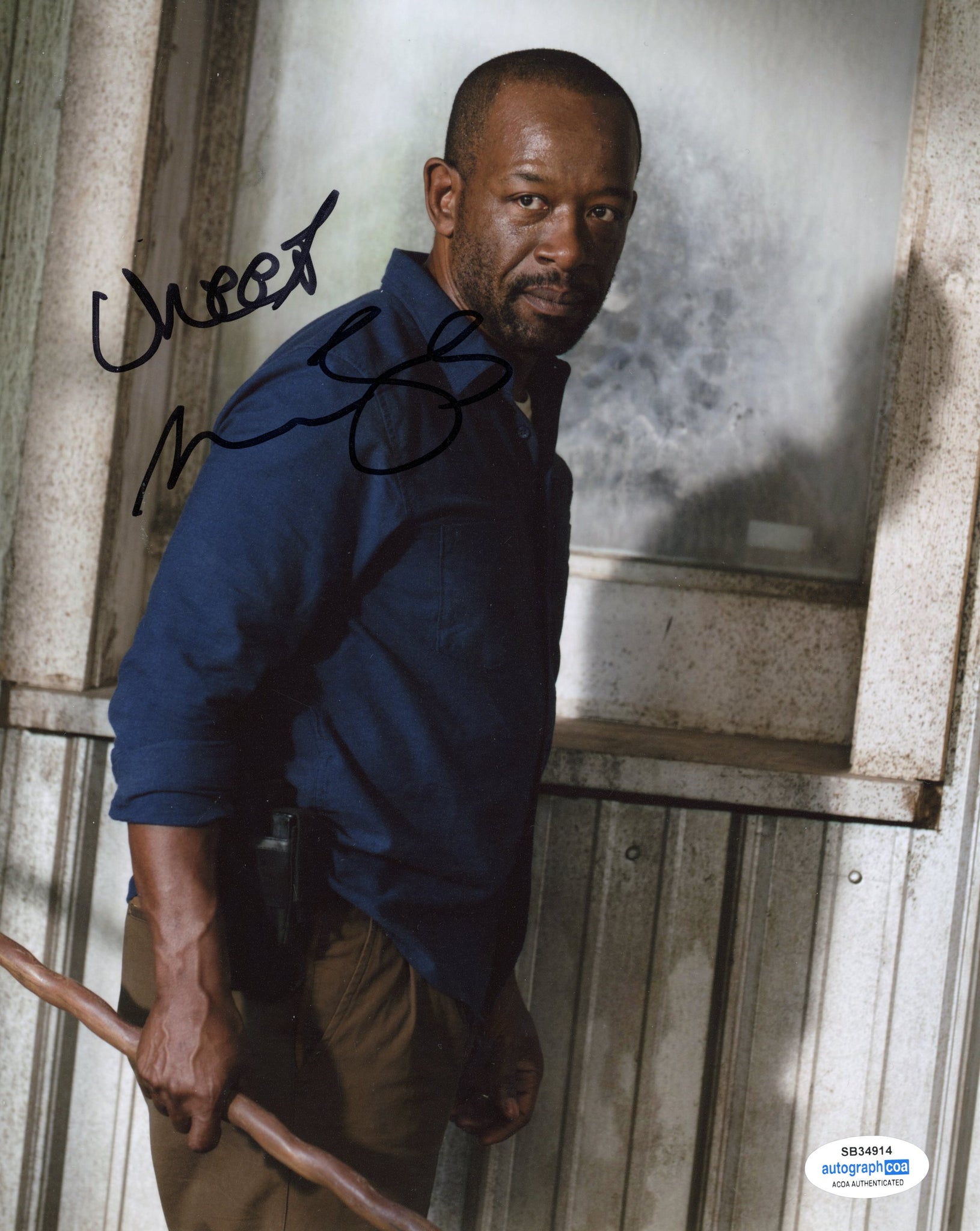 Lennie James Walking Dead Signed Autograph 8x10 Photo ACOA