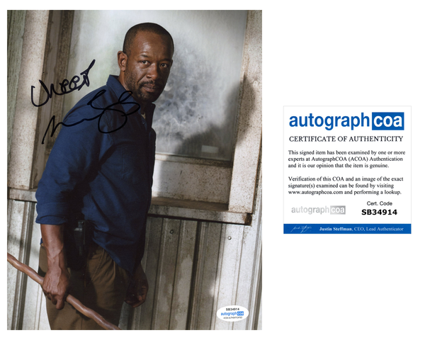 Lennie James Walking Dead Signed Autograph 8x10 Photo ACOA