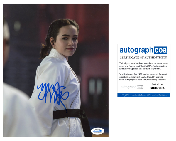 Mary Mouser Cobra Kai Signed Autograph 8x10 Photo ACOA