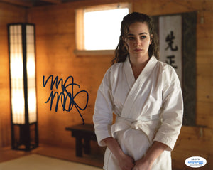 Mary Mouser Cobra Kai Signed Autograph 8x10 Photo ACOA