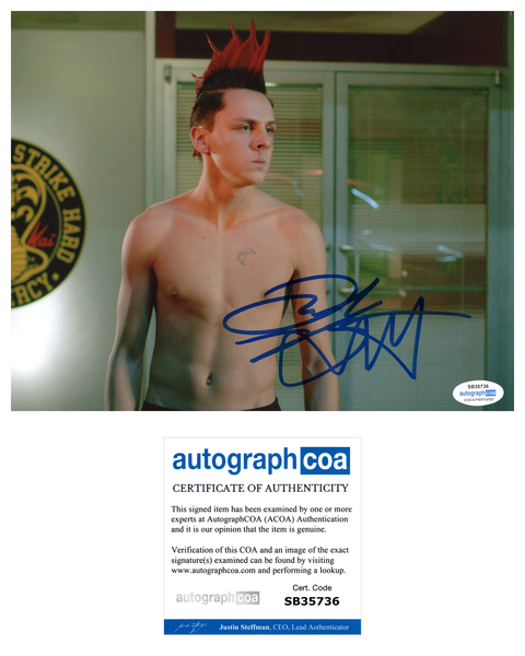 Jacob Bertrand Cobra Kai Signed Autograph 8x10 Photo ACOA