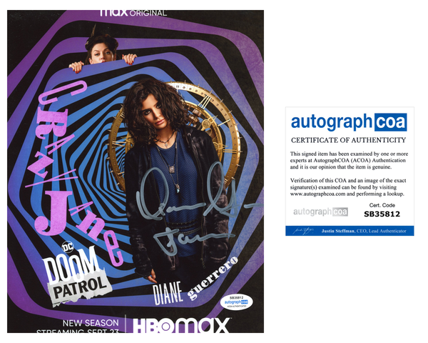 Diane Guerrero Doom Patrol Sexy Signed Autograph 8x10 Photo ACOA