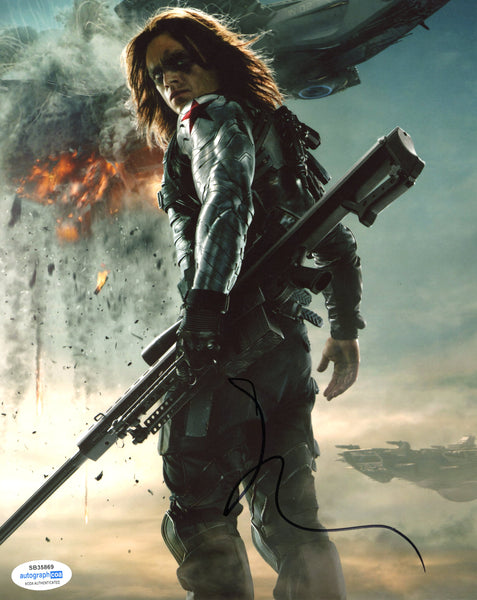 Sebastian Stan Avengers Winter Soldier Signed Autograph 8x10 Photo ACOA