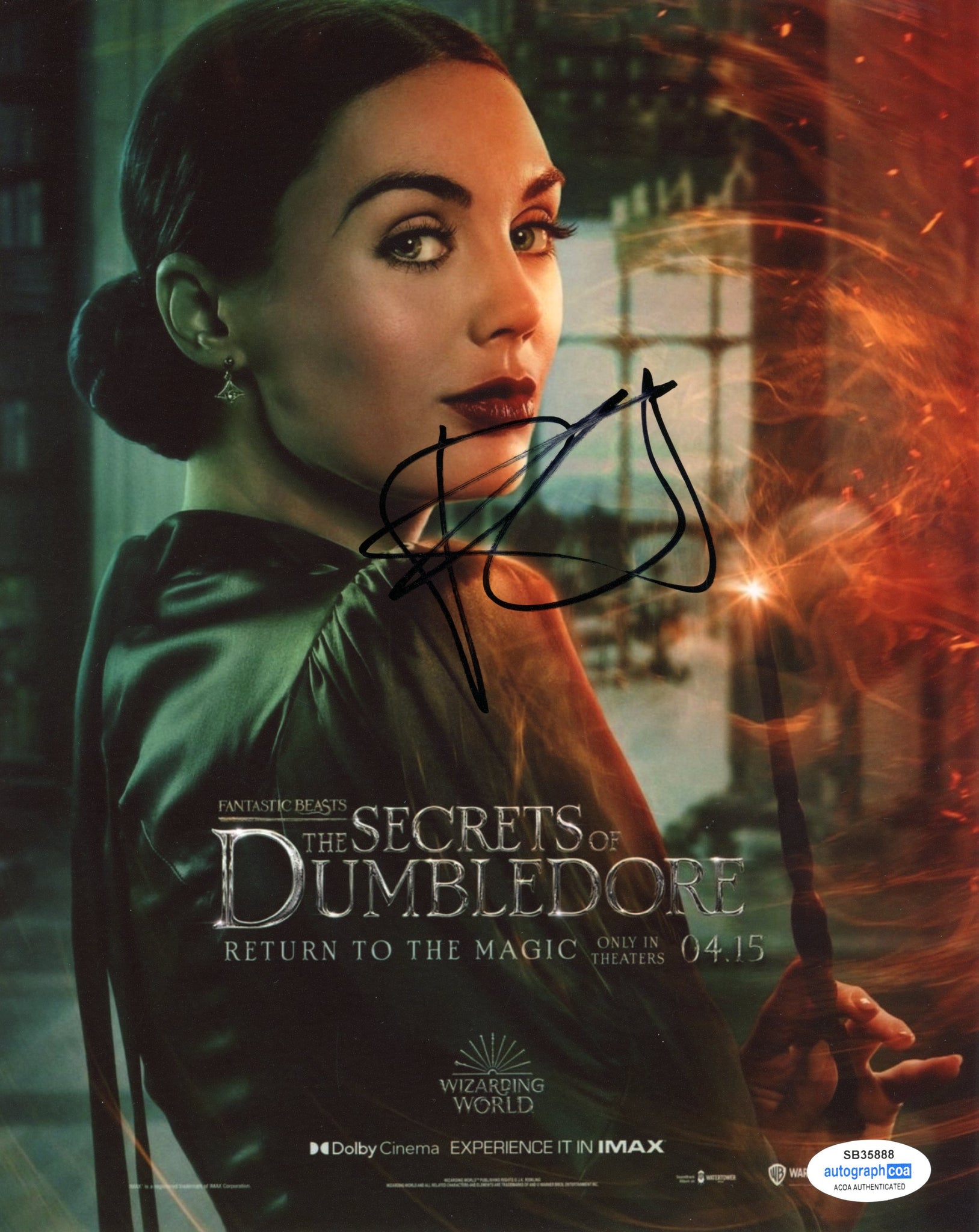 Poppy Corby-Tuech Fantastic Beasts Signed Autograph 8x10 Photo ACOA