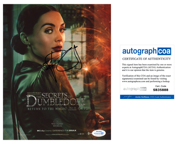 Poppy Corby-Tuech Fantastic Beasts Signed Autograph 8x10 Photo ACOA