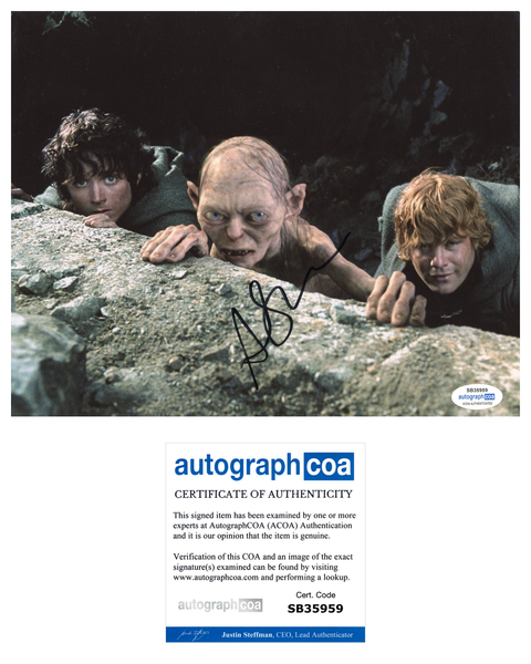 Andy Serkis Lord of the Rings Signed Autograph 8x10 Photo ACOA