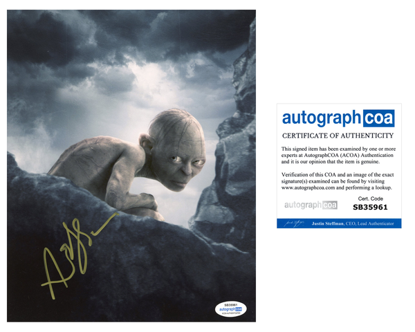 Andy Serkis Lord of the Rings Signed Autograph 8x10 Photo ACOA