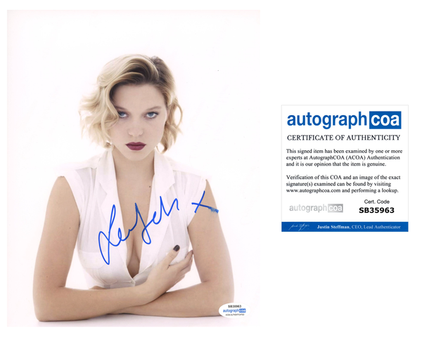 Lea Seydoux Sexy Signed Autograph 8x10 Photo ACOA