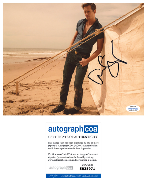 Alexander Skarsgard Signed Autograph 8x10 Photo ACOA