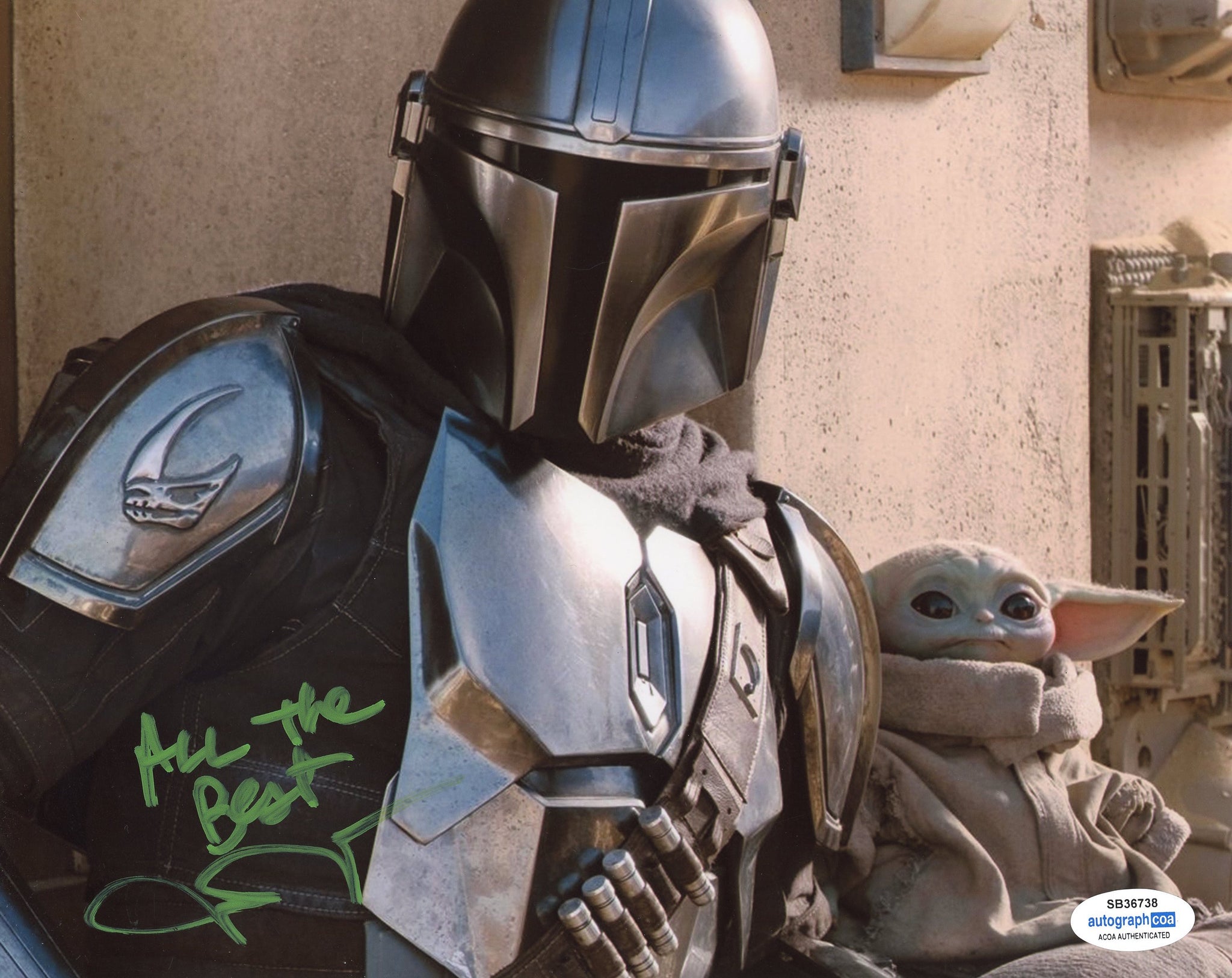 John Rosengrant Mandalorian Signed Autograph 8x10 Photo ACOA