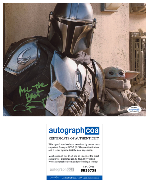 John Rosengrant Mandalorian Signed Autograph 8x10 Photo ACOA