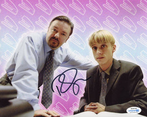 Ricky Gervais The Office Signed Autograph 8x10 Photo ACOA