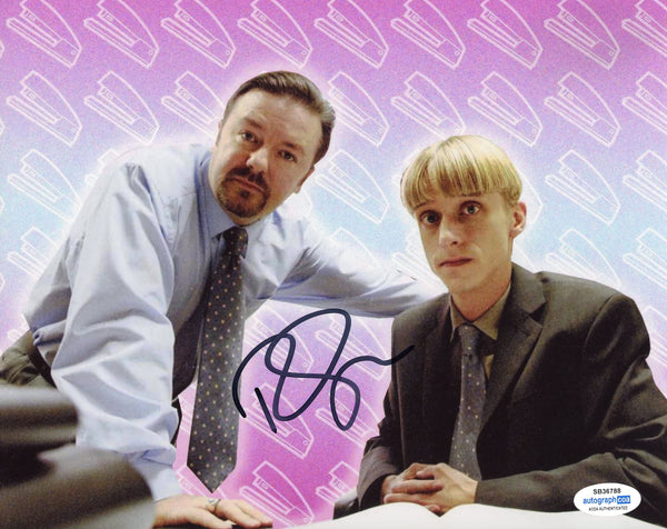 Ricky Gervais The Office Signed Autograph 8x10 Photo ACOA