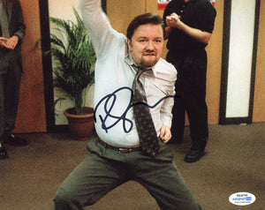 Ricky Gervais The Office Signed Autograph 8x10 Photo ACOA