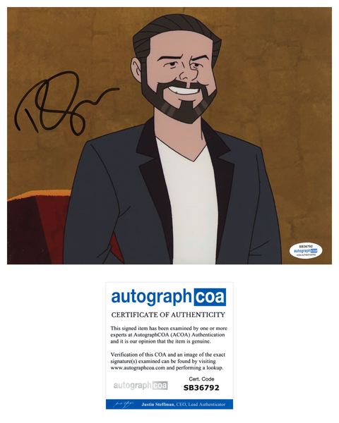 Ricky Gervais Signed Autograph 8x10 Photo ACOA