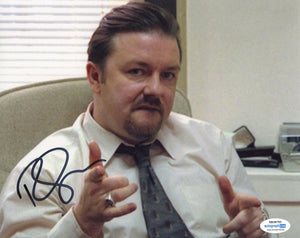 Ricky Gervais The Office Signed Autograph 8x10 Photo ACOA