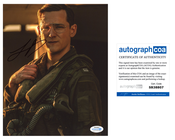 Lewis Pullman Top Gun Signed Autograph 8x10 Photo ACOA