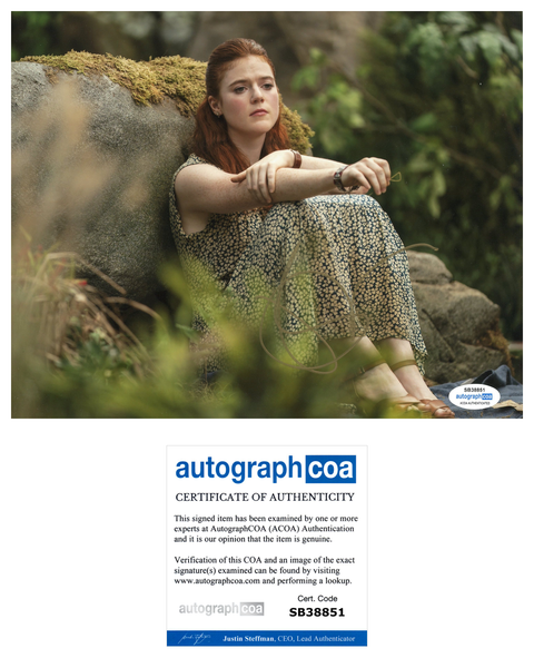Rose Leslie Time Traveller's Wife Signed Autograph 8x10 Photo ACOA
