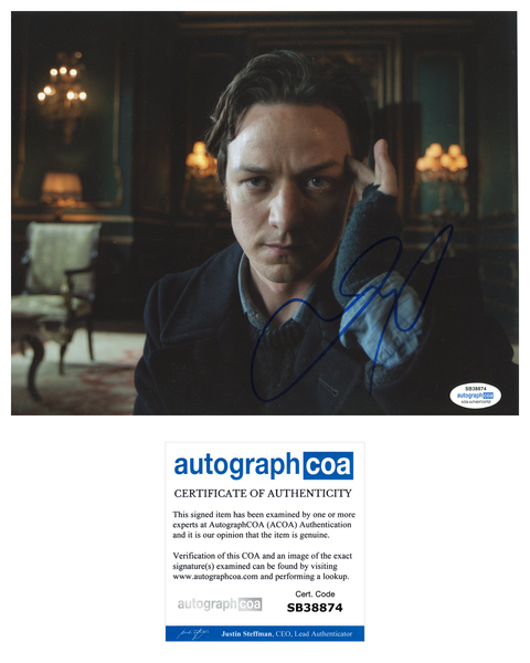 James McAvoy X-Men Signed Autograph 8x10 Photo ACOA