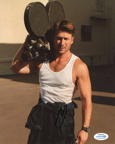 Glen Powell Top Gun Hangman Signed Autograph 8x10 Photo ACOA