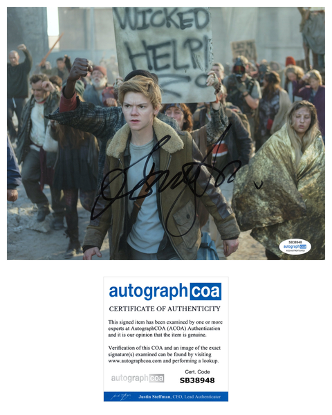 Thomas Brodie Sangster Maze Runner Signed Autograph 8x10 Photo ACOA