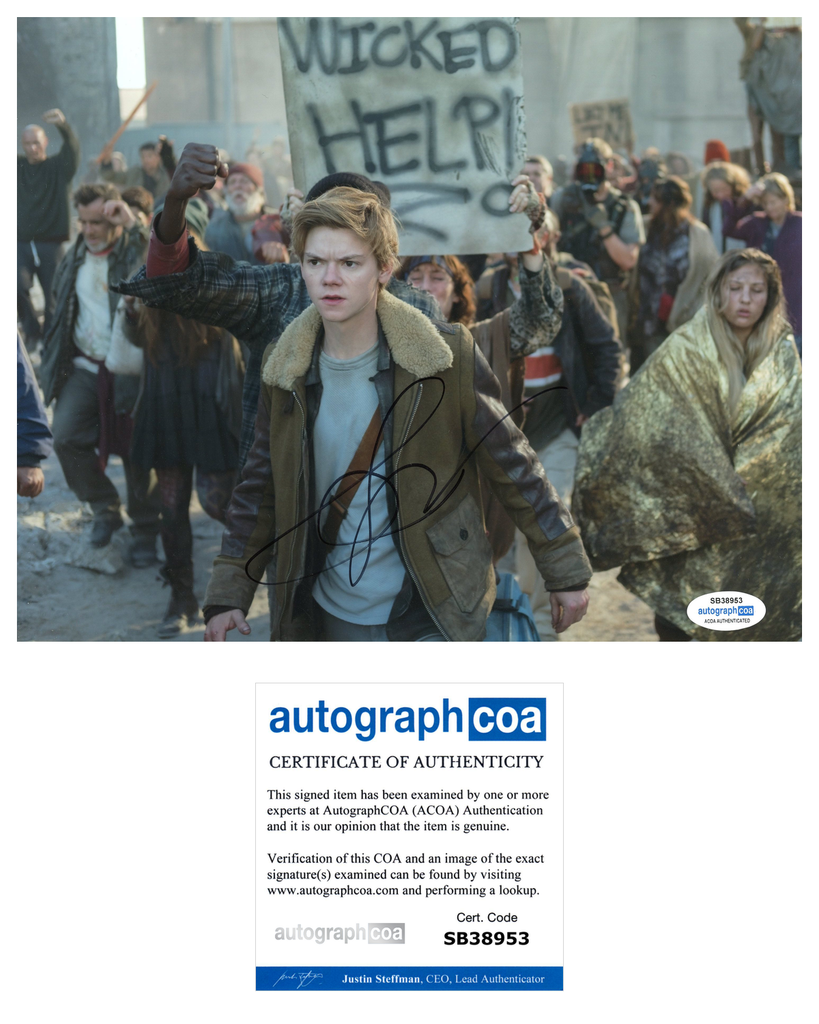 Thomas Brodie Sangster Maze Runner Signed Autograph 8x10 Photo