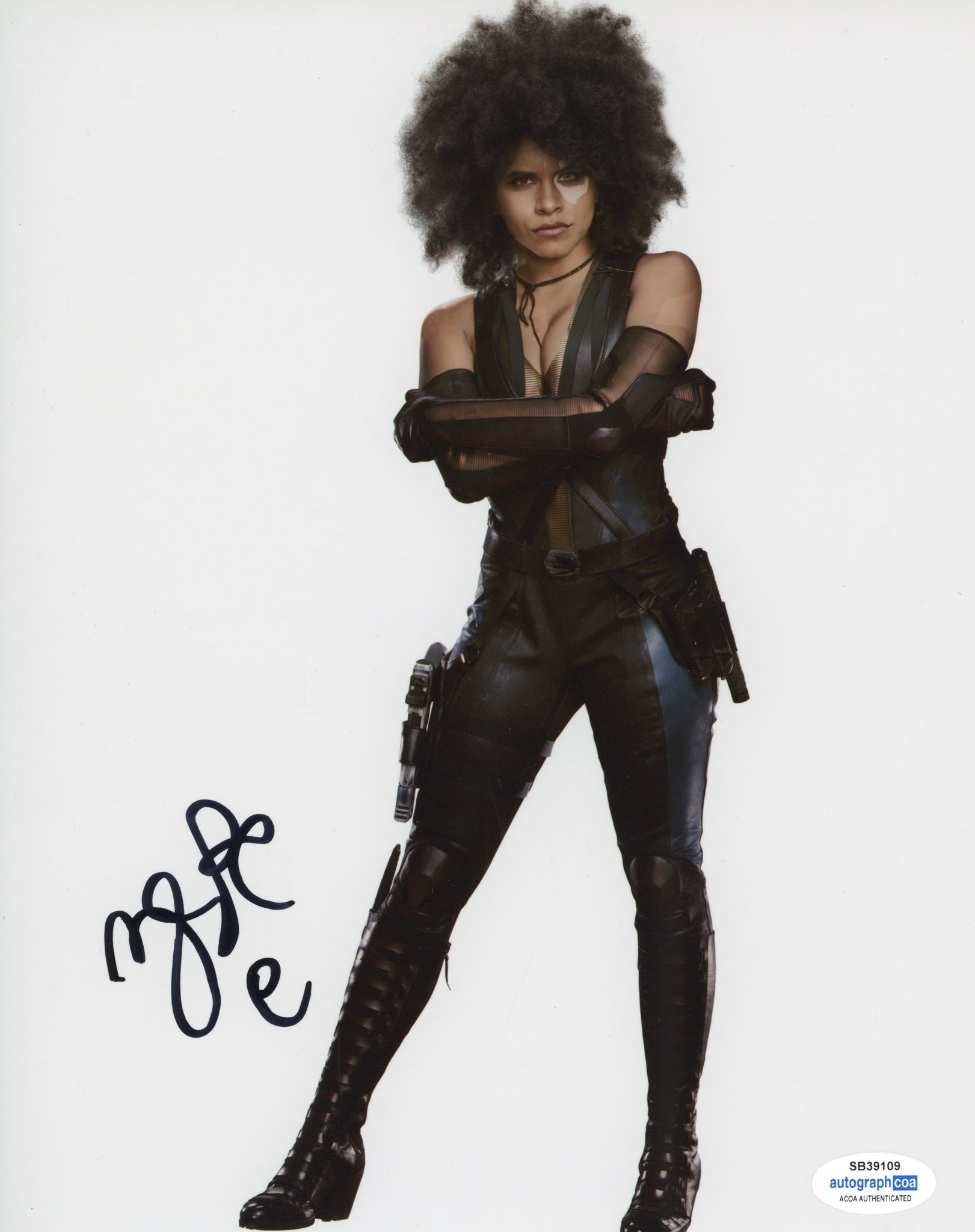 Zazie Beetz Deadpool Signed Autograph 8x10 Photo ACOA