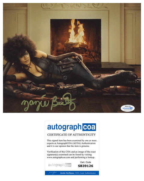 Zazie Beetz Deadpool Signed Autograph 8x10 Photo ACOA