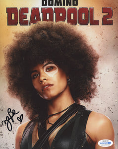 Zazie Beetz Deadpool Signed Autograph 8x10 Photo ACOA