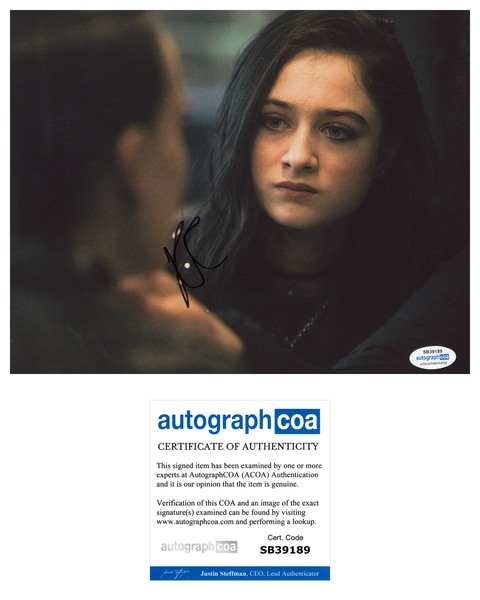 Raffey Cassidy Vox Lux Signed Autograph 8x10 Photo ACOA