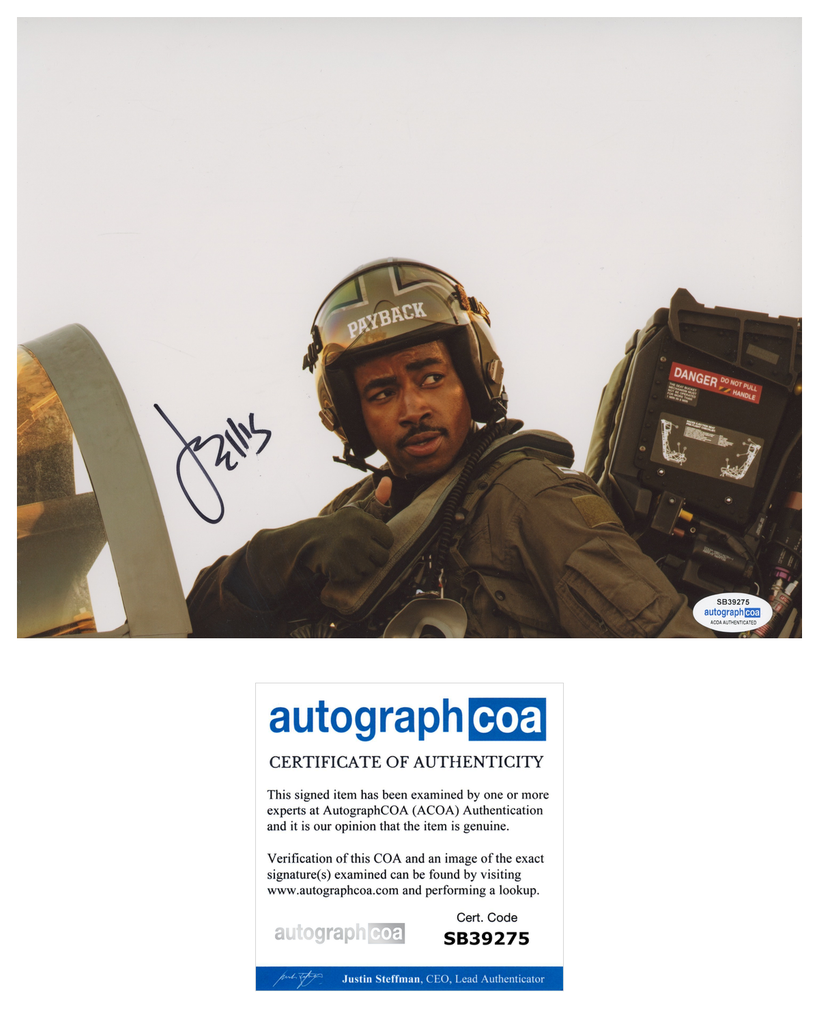 Jay Ellis Top Gun Maverick Payback Signed Autograph 8x10 Photo ACOA ...