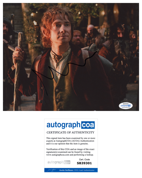 Martin Freeman The Hobbit Signed Autograph 8x10 Photo ACOA