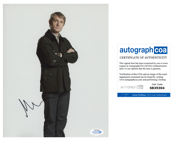 Martin Freeman Sherlock Signed Autograph 8x10 Photo ACOA