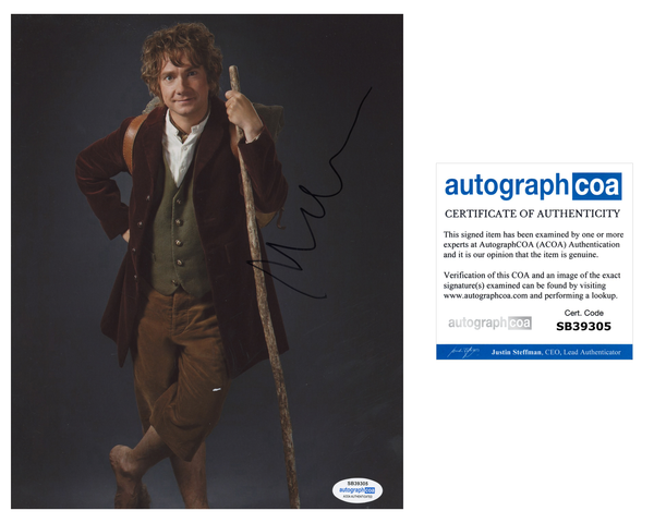 Martin Freeman The Hobbit Signed Autograph 8x10 Photo ACOA