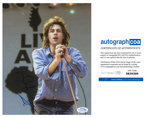 Bob Geldof Signed Autograph 8x10 Photo ACOA