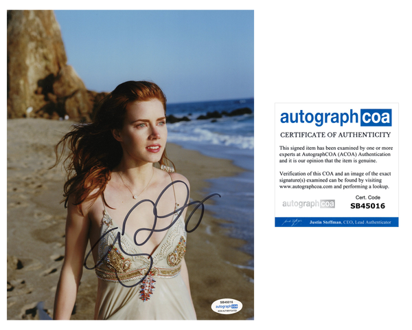 Amy Adams Sexy Signed Autograph 8x10 Photo ACOA