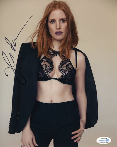 Jessica Chastain Sexy Signed Autograph 8x10 Photo ACOA