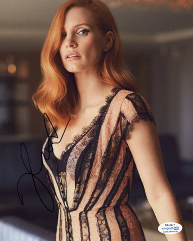 Jessica Chastain Sexy Signed Autograph 8x10 Photo ACOA